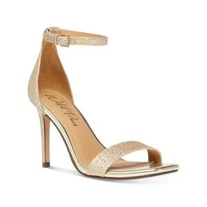 Wild Pair Bethie Sandal – Gold Glitter Stiletto Heel, Size 8M, Elegant Evening